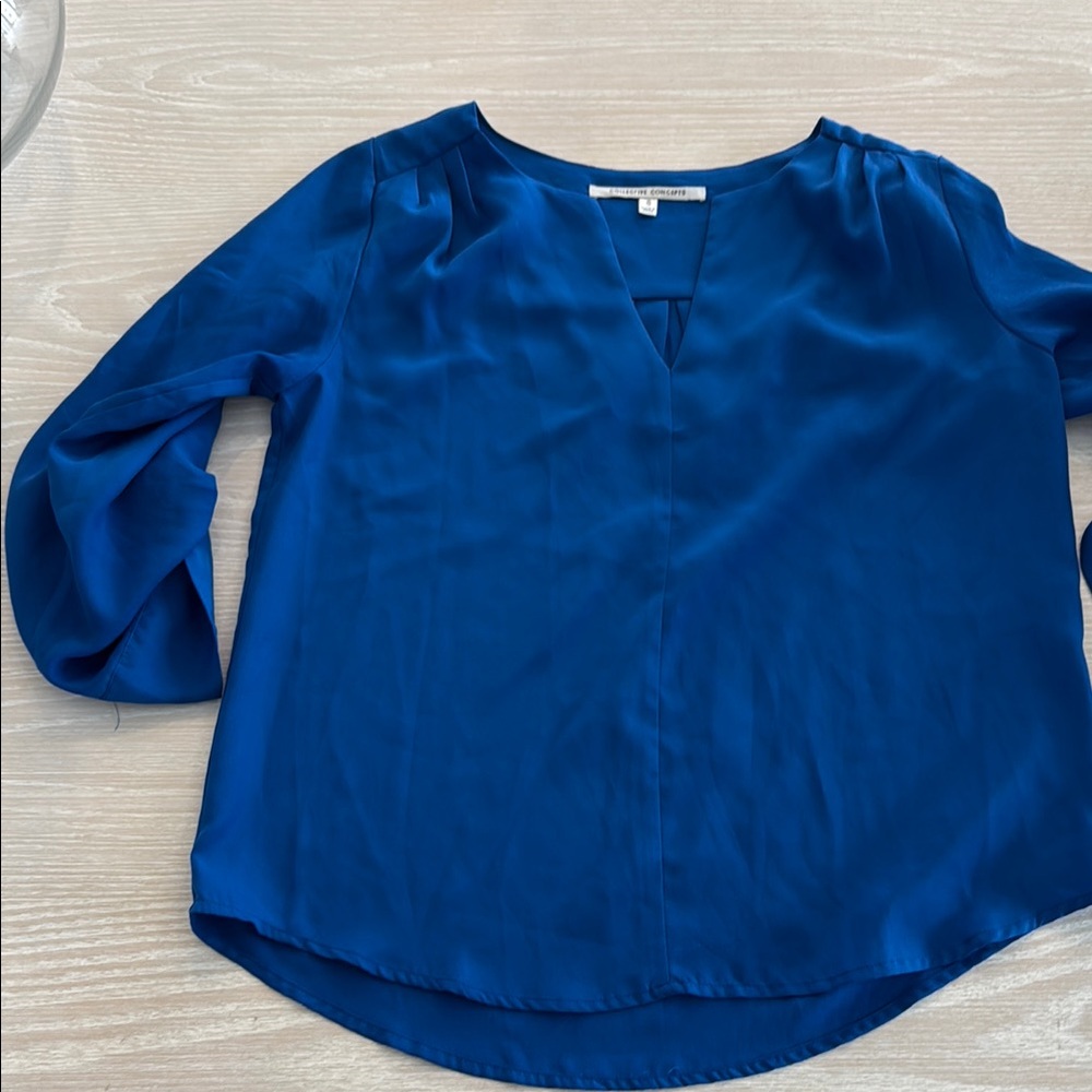 Collective Concepts Blue 3/4 Sleeve Blouse